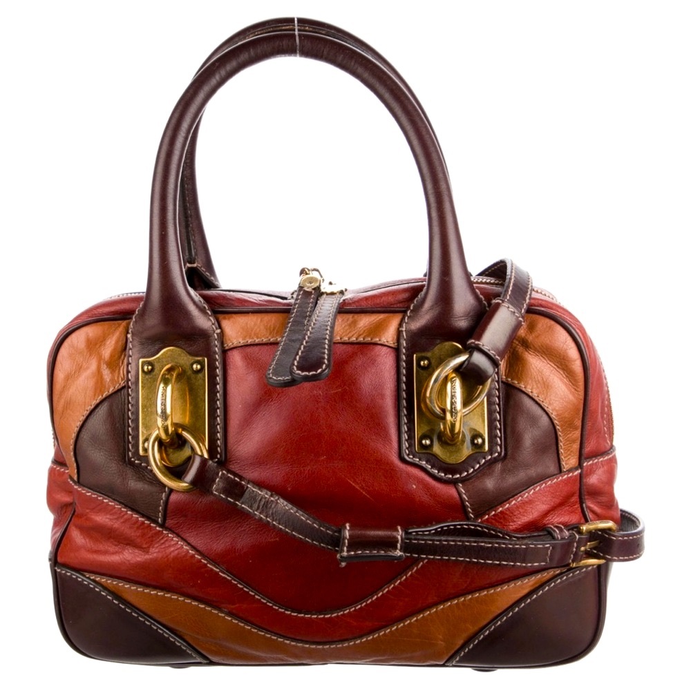 Dolce & Gabbana Leather Satchel - Brown and Red